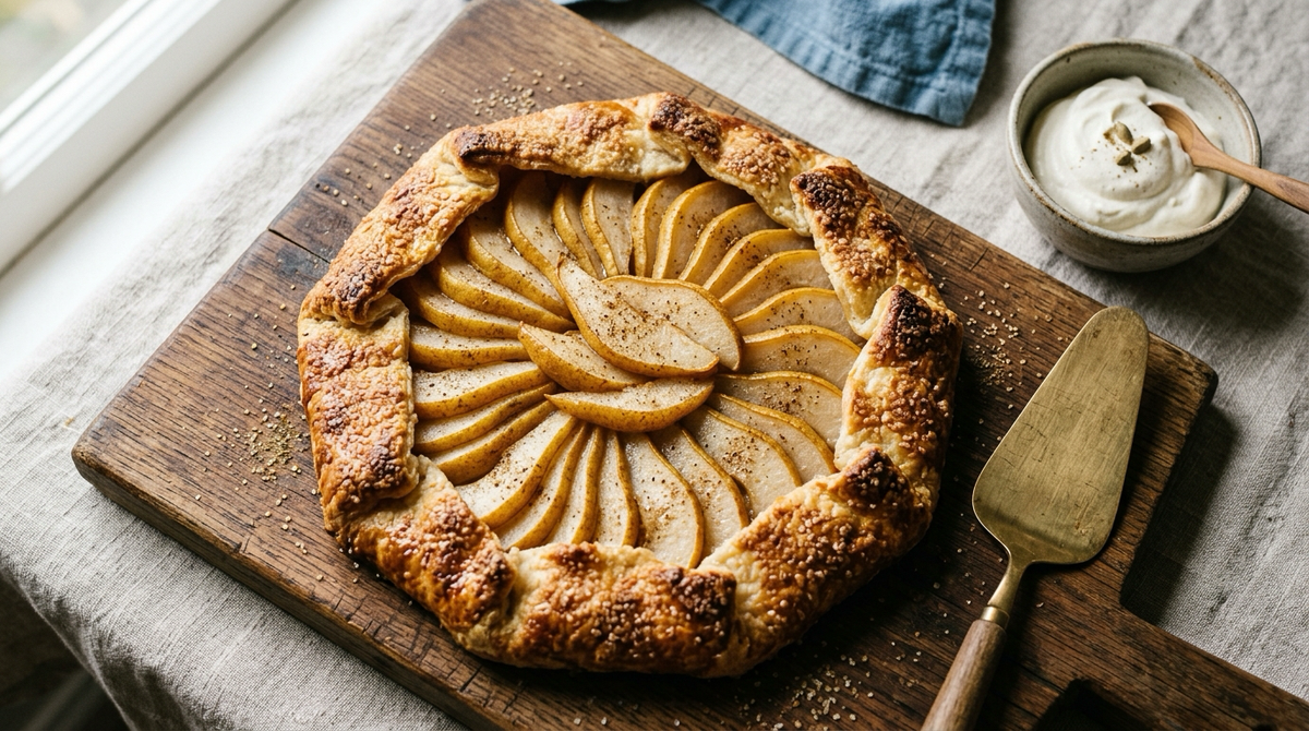 The Gentle Hearth: Cardamom and Spiced Pear Galette