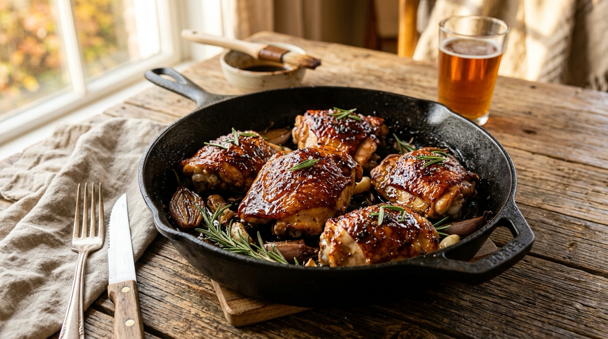 The Surrendered Table: Maple Balsamic Glazed Chicken Thighs