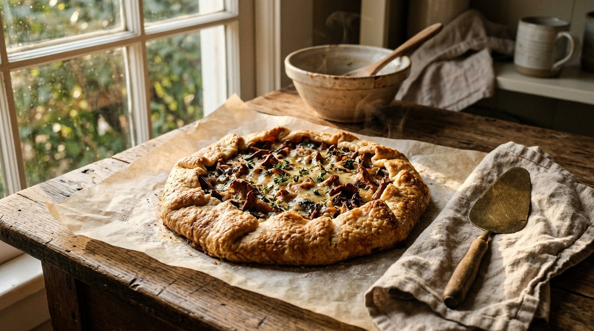 The Welcoming Hearth: Wild Mushroom and Gruyère Galette