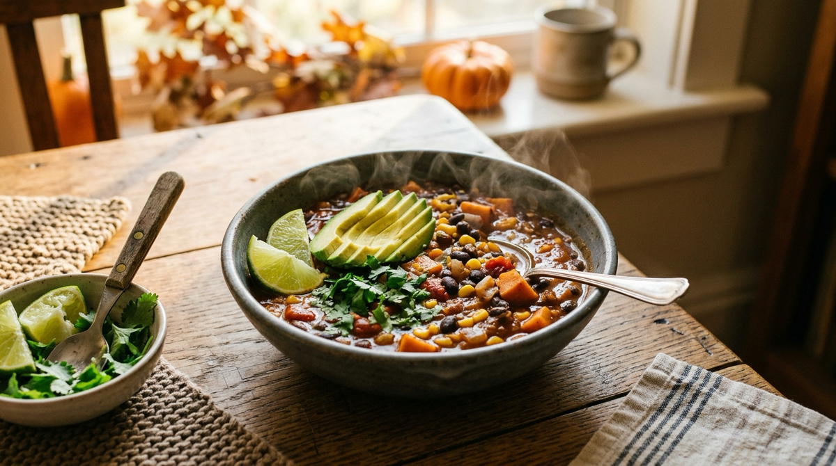 The Steadfast Hearth: Black Bean and Sweet Potato Chili