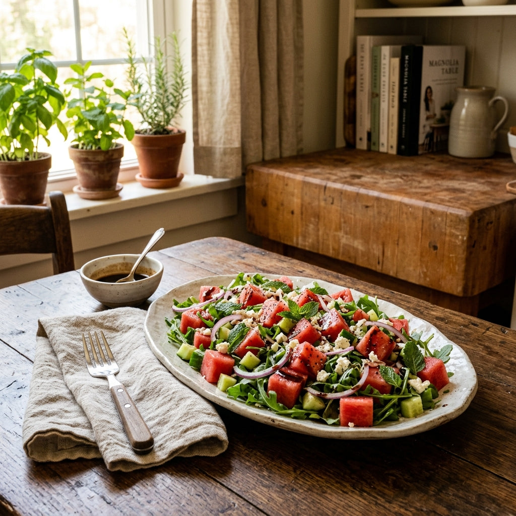 The Joyful Platter: Summer Praise Watermelon & Mint Salad