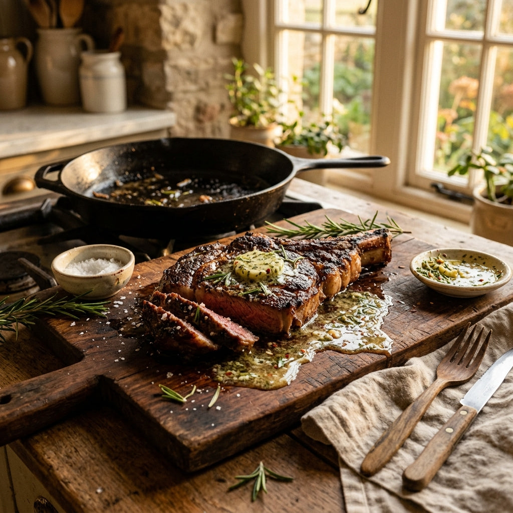 The Covenant Table: Seared Steak with Herb Butter Board