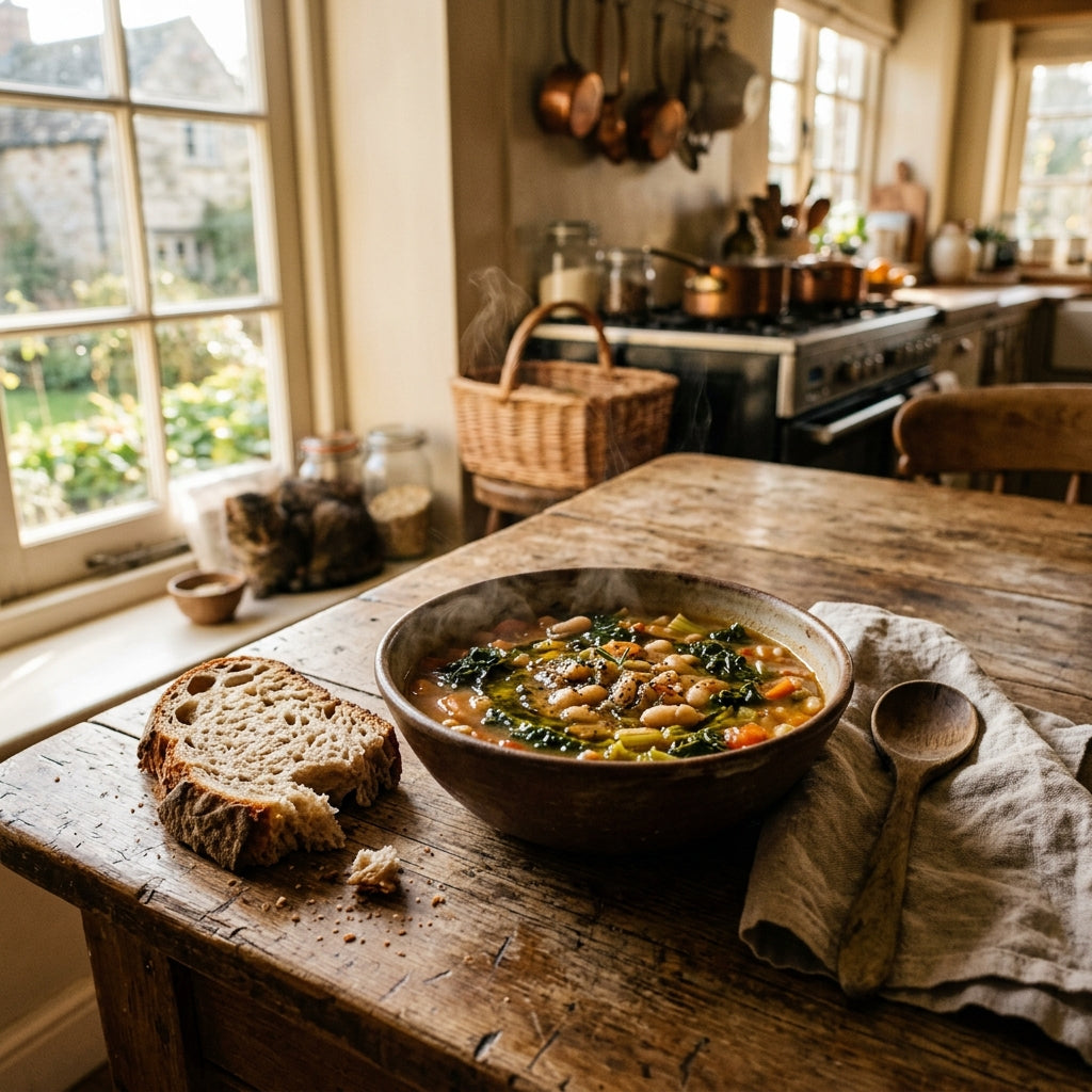 The Abiding Table: Tuscan White Bean & Kale Soup