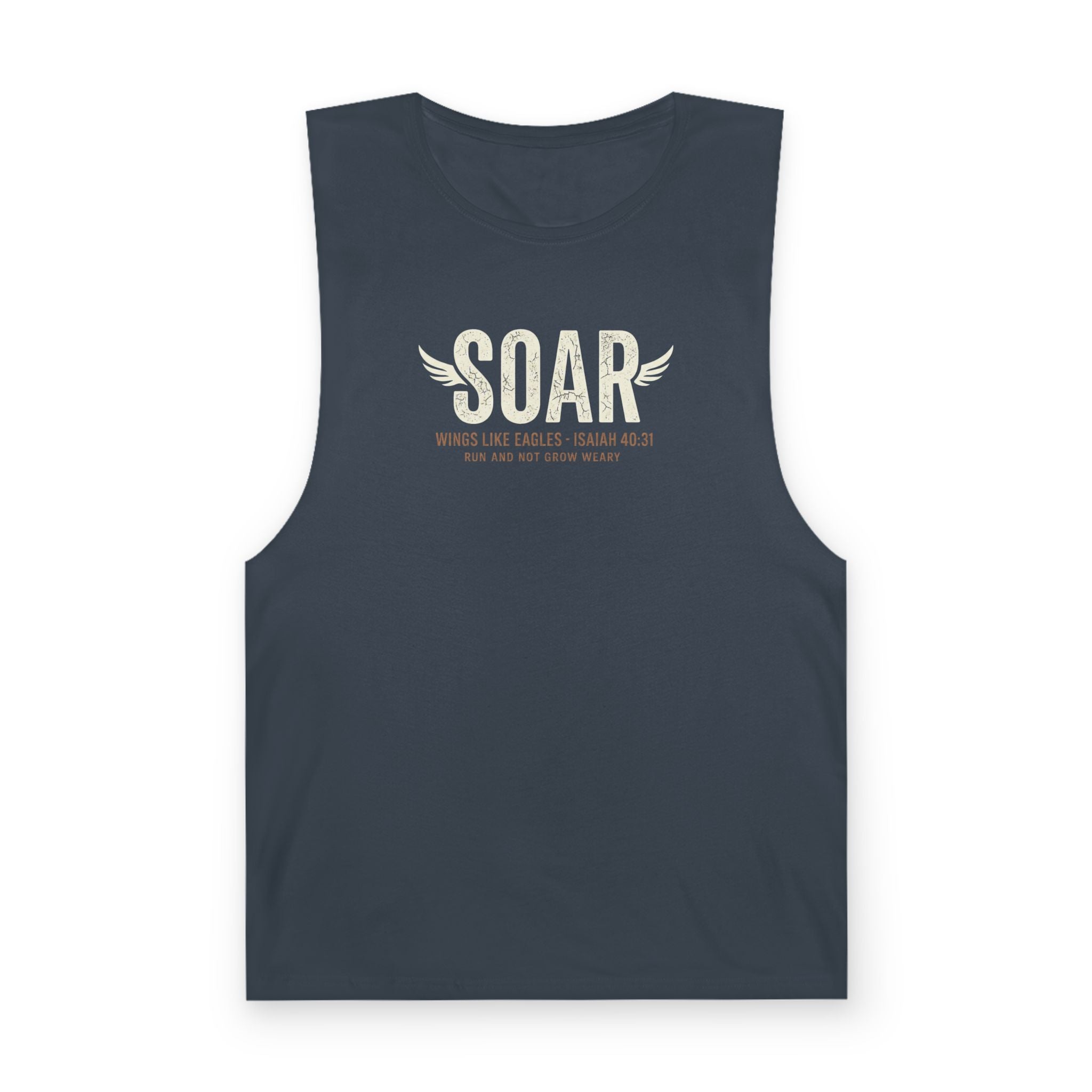 SOAR Isaiah 40:31 Tank Top, Wings Like Eagles Muscle Tank, Christian Workout Shirt, Faith Gym Apparel, Inspirational Unisex Tank