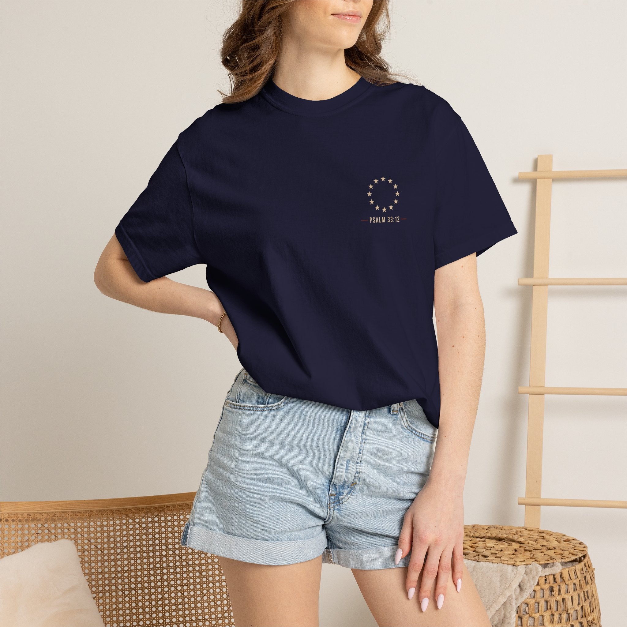 One Nation Under God Shirt | Psalm 33:12 Patriotic Christian Tee