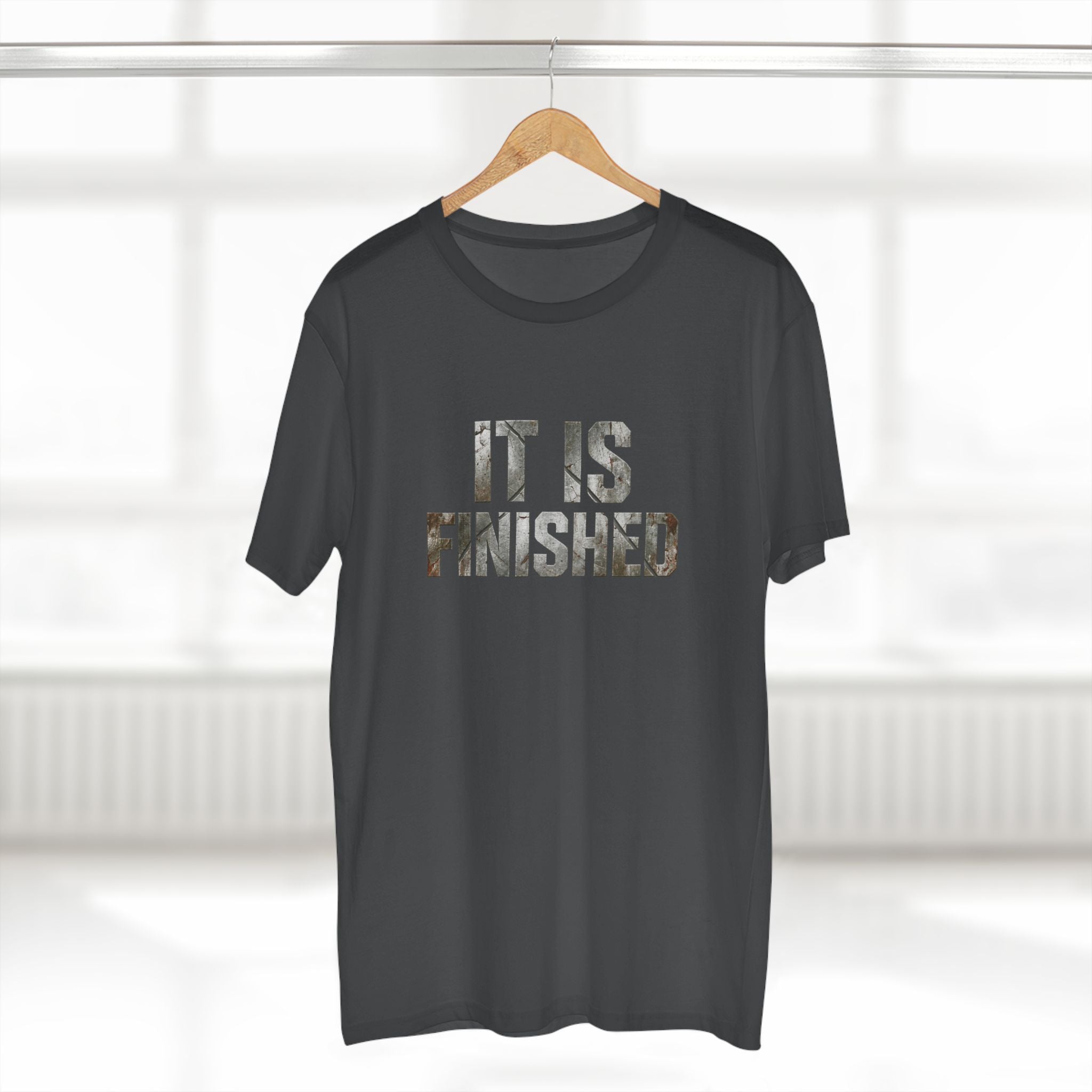 It Is Finished tee | Christian Scripture shirt, 1 Corinthians 9:27 back text
