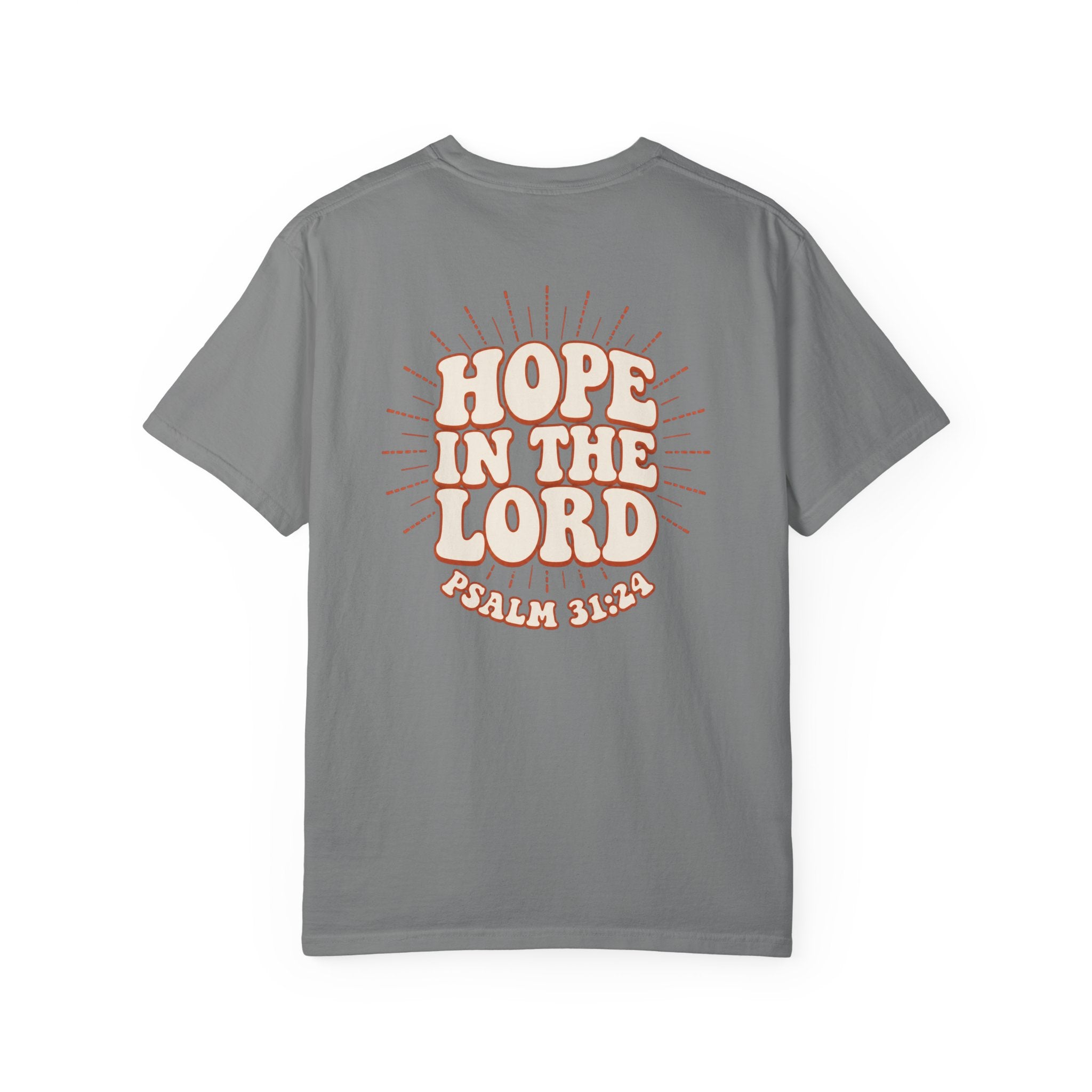 Hope In The Lord Shirt, Psalm 31 24 Christian T Shirt, Retro Bible Verse Tee, Comfort Colors Faith Shirt, Christian Gift