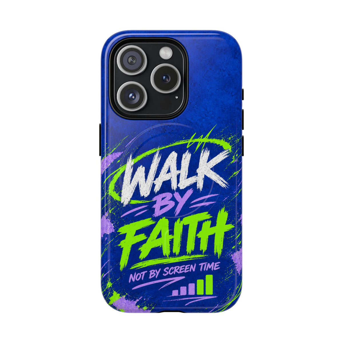 Walk by Faith Not by Screen Time Christian Tough Magnetic Phone Case