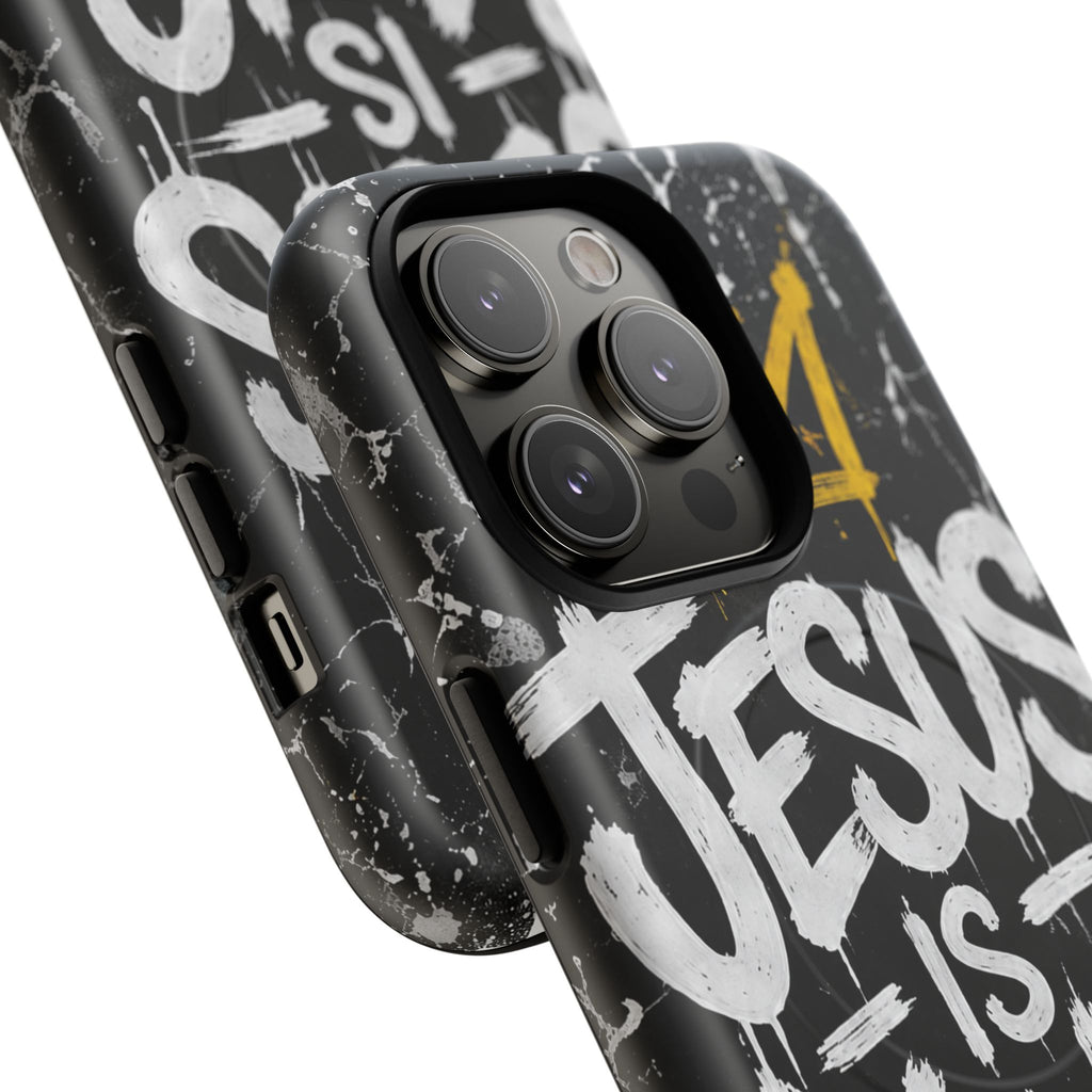 Jesus Is King Christian Graffiti Tough Magnetic Phone Case