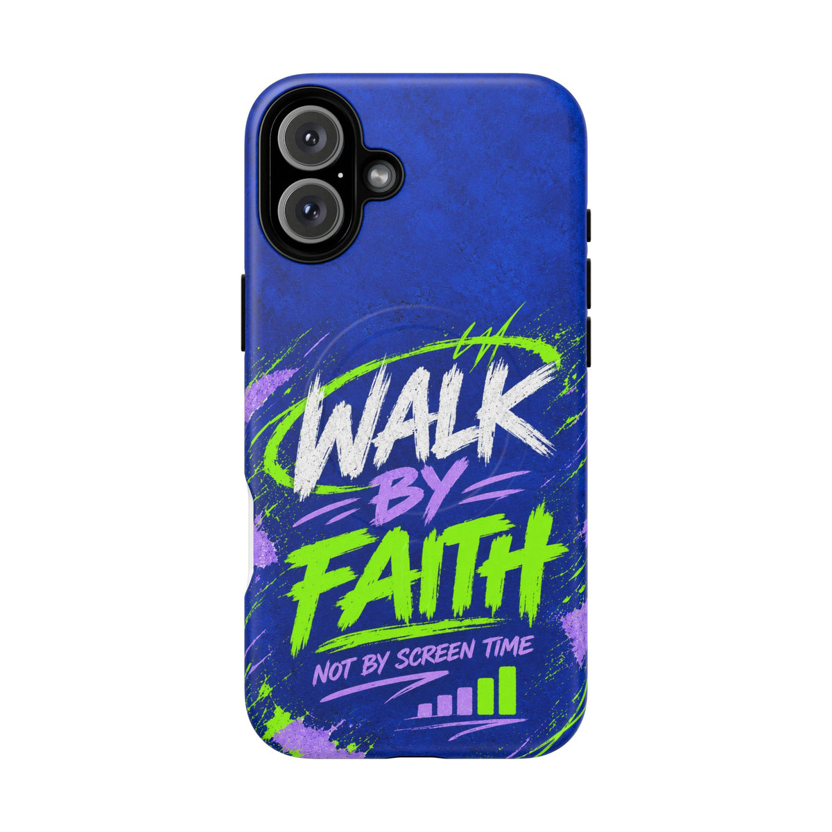 Walk by Faith Not by Screen Time Christian Tough Magnetic Phone Case