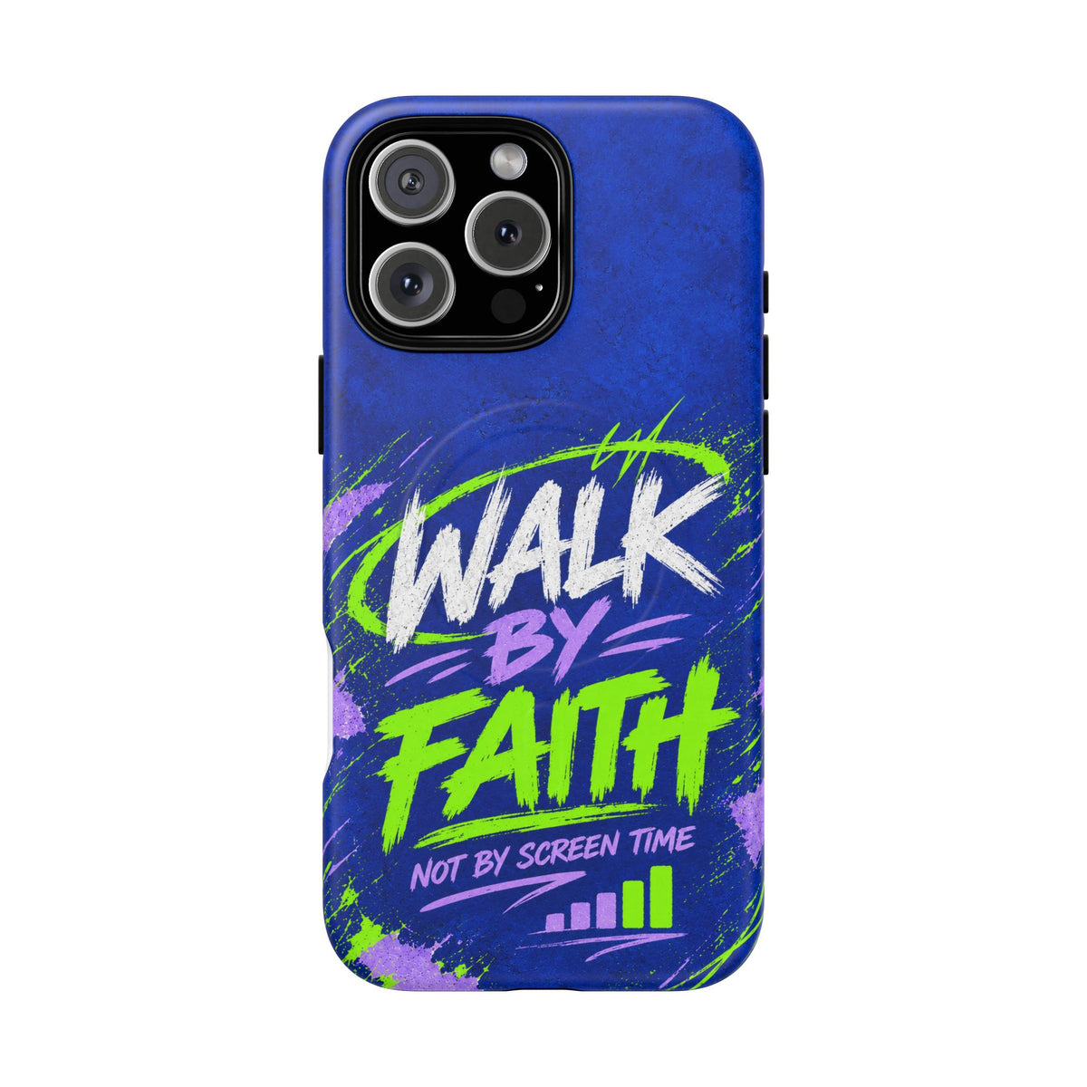 Walk by Faith Not by Screen Time Christian Tough Magnetic Phone Case
