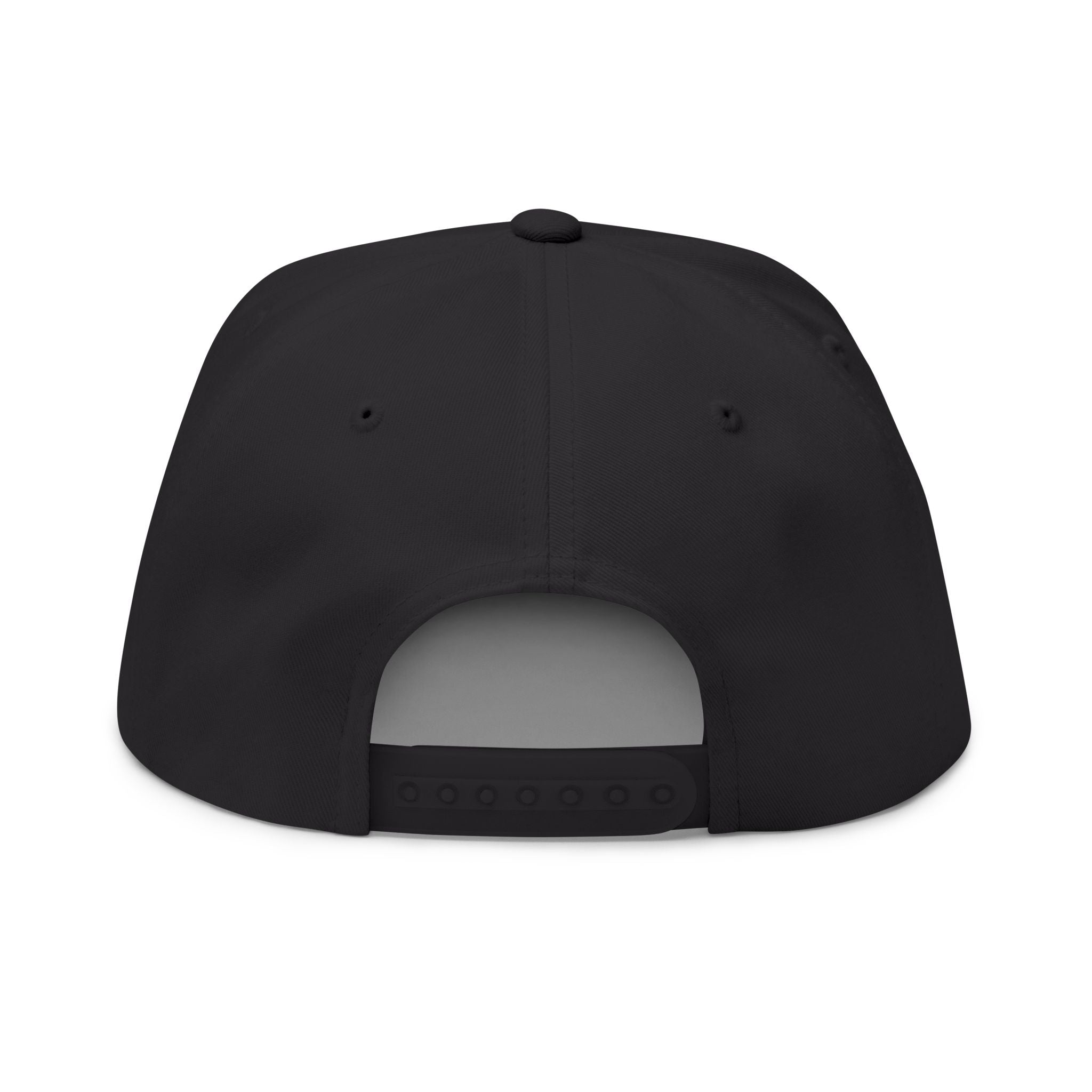 Morning Light embroidered flat bill cap | sun, laurel, wave design