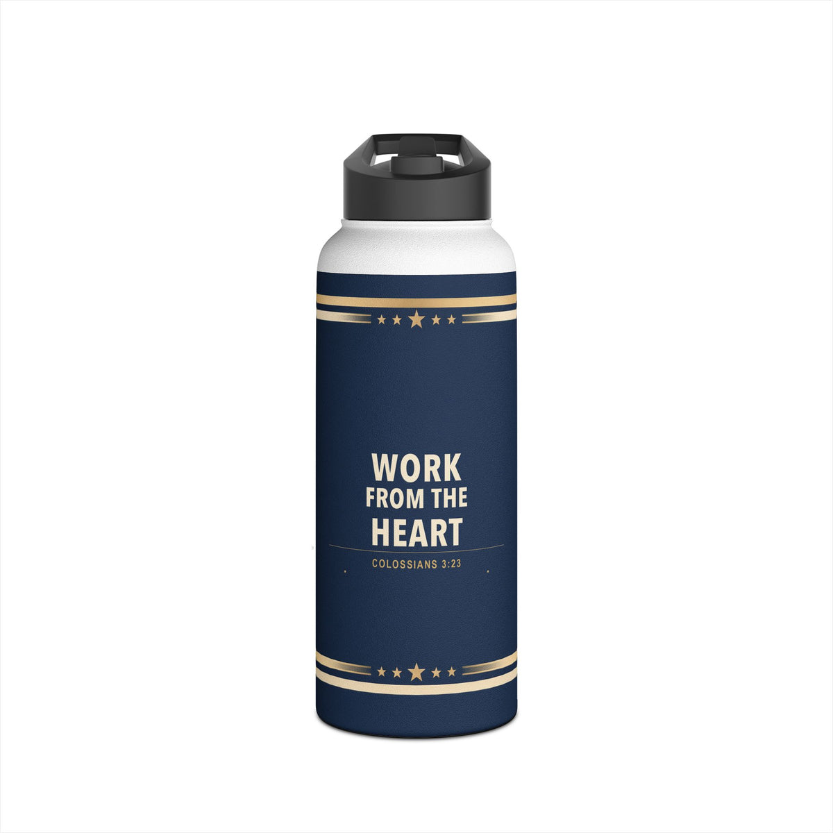 Work from the Heart Stainless Steel Water Bottle