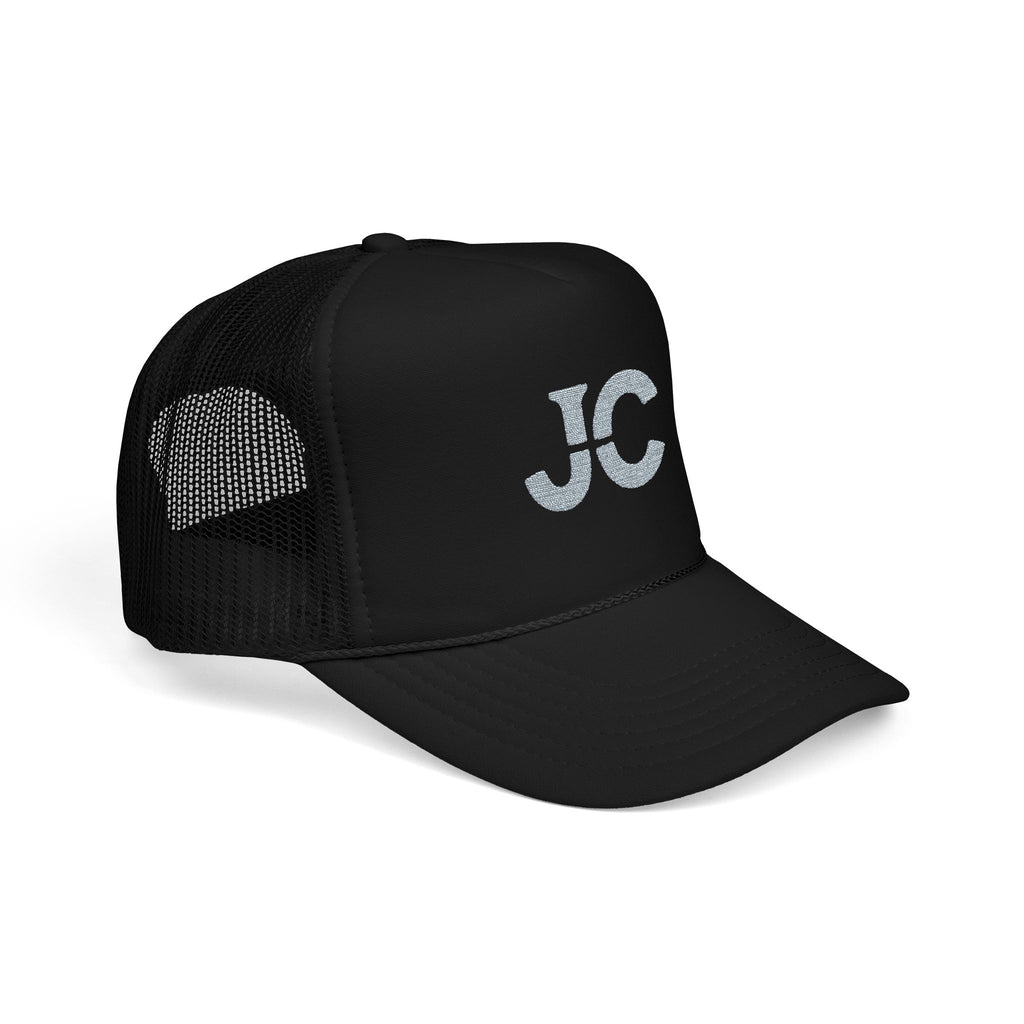 JC Jesus Christ Trucker Hat, Embroidered Faith Hat, White Mesh Snapback, Minimal Christian Hat, Everyday Streetwear Gift
