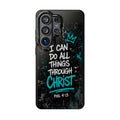 Christian Phone Case for Samsung Galaxy S26 Series | Philippians 4:13 Through Christ