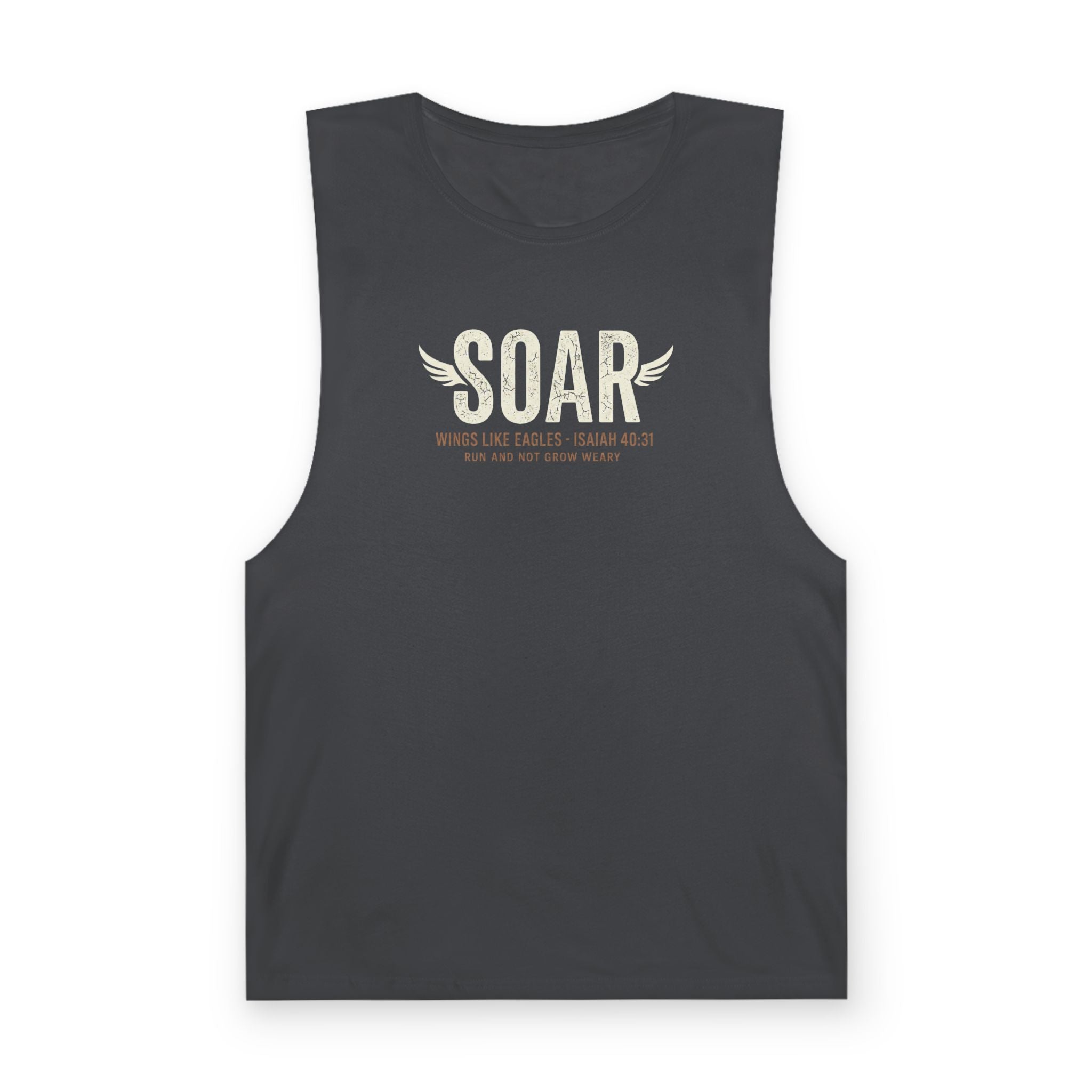 SOAR Isaiah 40:31 Tank Top, Wings Like Eagles Muscle Tank, Christian Workout Shirt, Faith Gym Apparel, Inspirational Unisex Tank