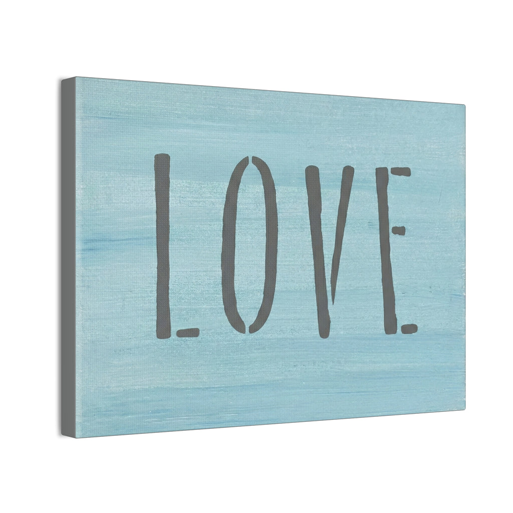 LOVE Christian Canvas Wall Art | Minimalist Faith Quote Print | Modern Neutral Home Decor | Scripture Inspired Wall Art