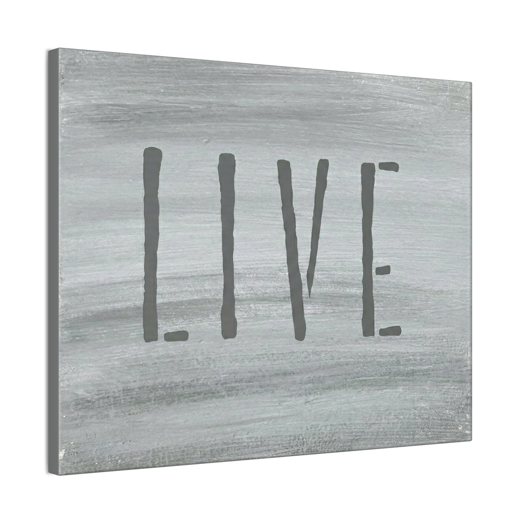 LIVE Christian Canvas Wall Art | Minimalist Faith Quote Print | Modern Neutral Home Decor | Scripture Inspired Wall Art