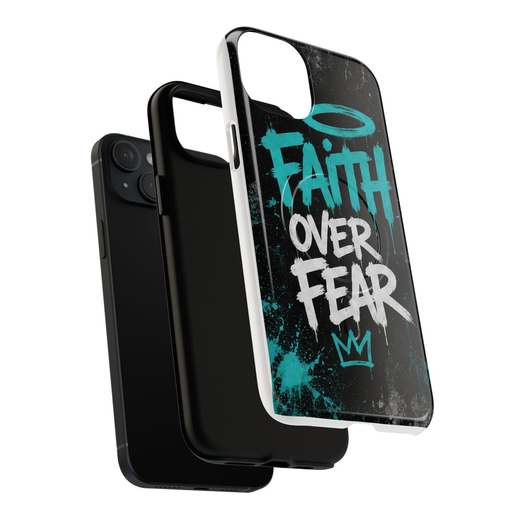 Faith Over Fear Christian Graffiti Tough Magnetic Phone Case