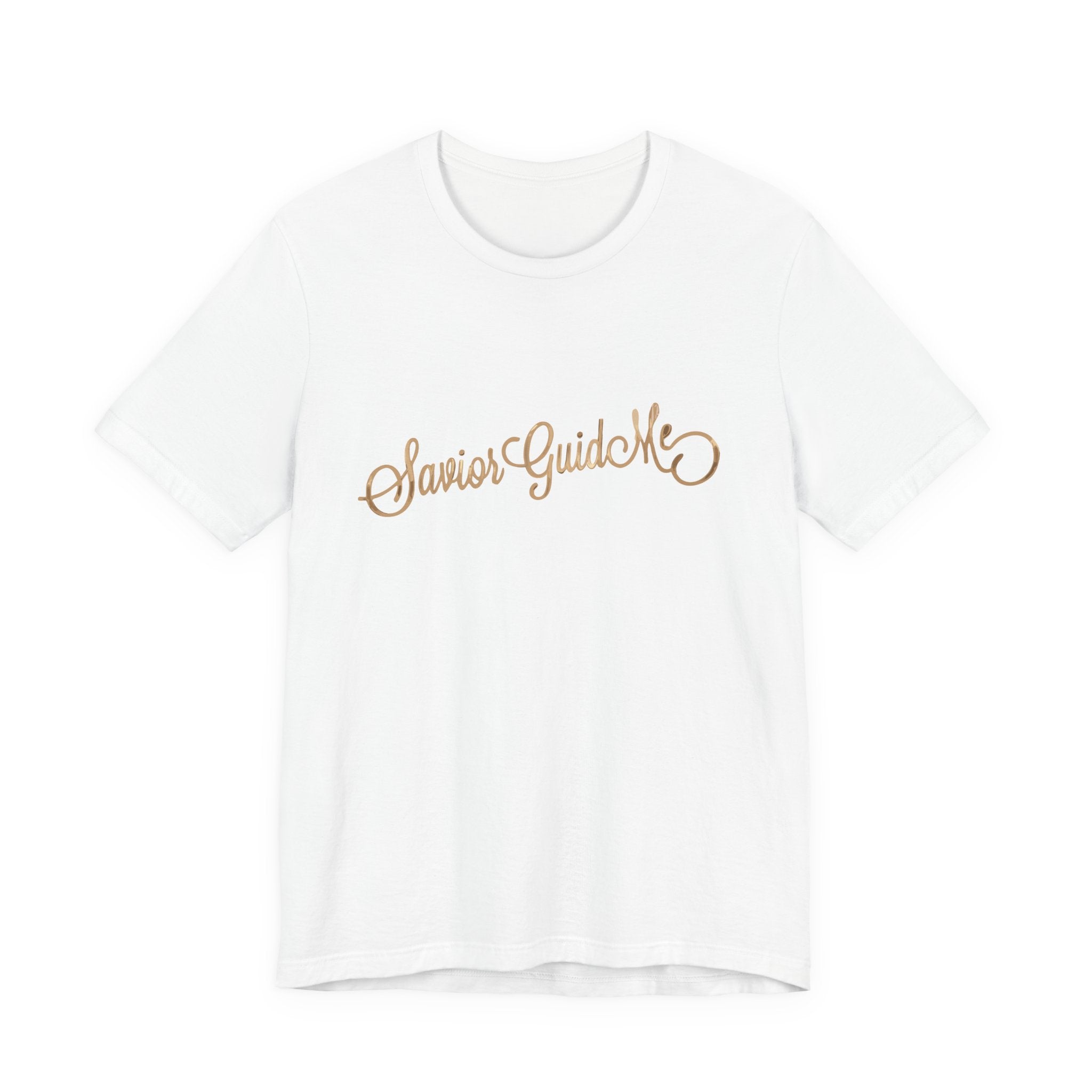 Savior Guide Me Christian Shirt, Gold Script Faith Tee, Christian Streetwear Top, Inspirational Jesus Gift