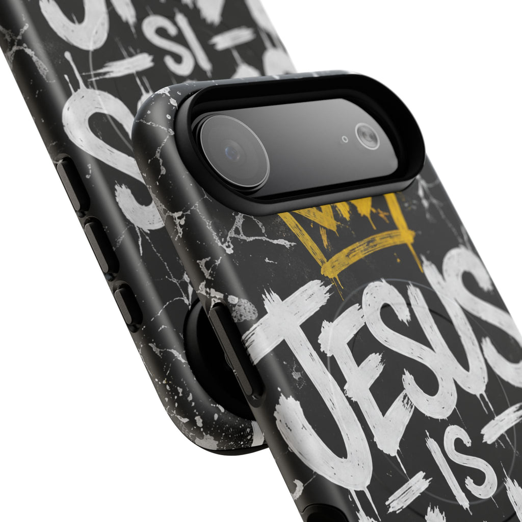 Jesus Is King Christian Graffiti Tough Magnetic Phone Case