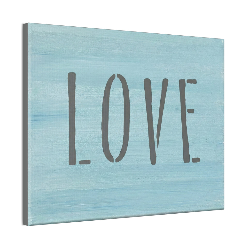 LOVE Christian Canvas Wall Art | Minimalist Faith Quote Print | Modern Neutral Home Decor | Scripture Inspired Wall Art