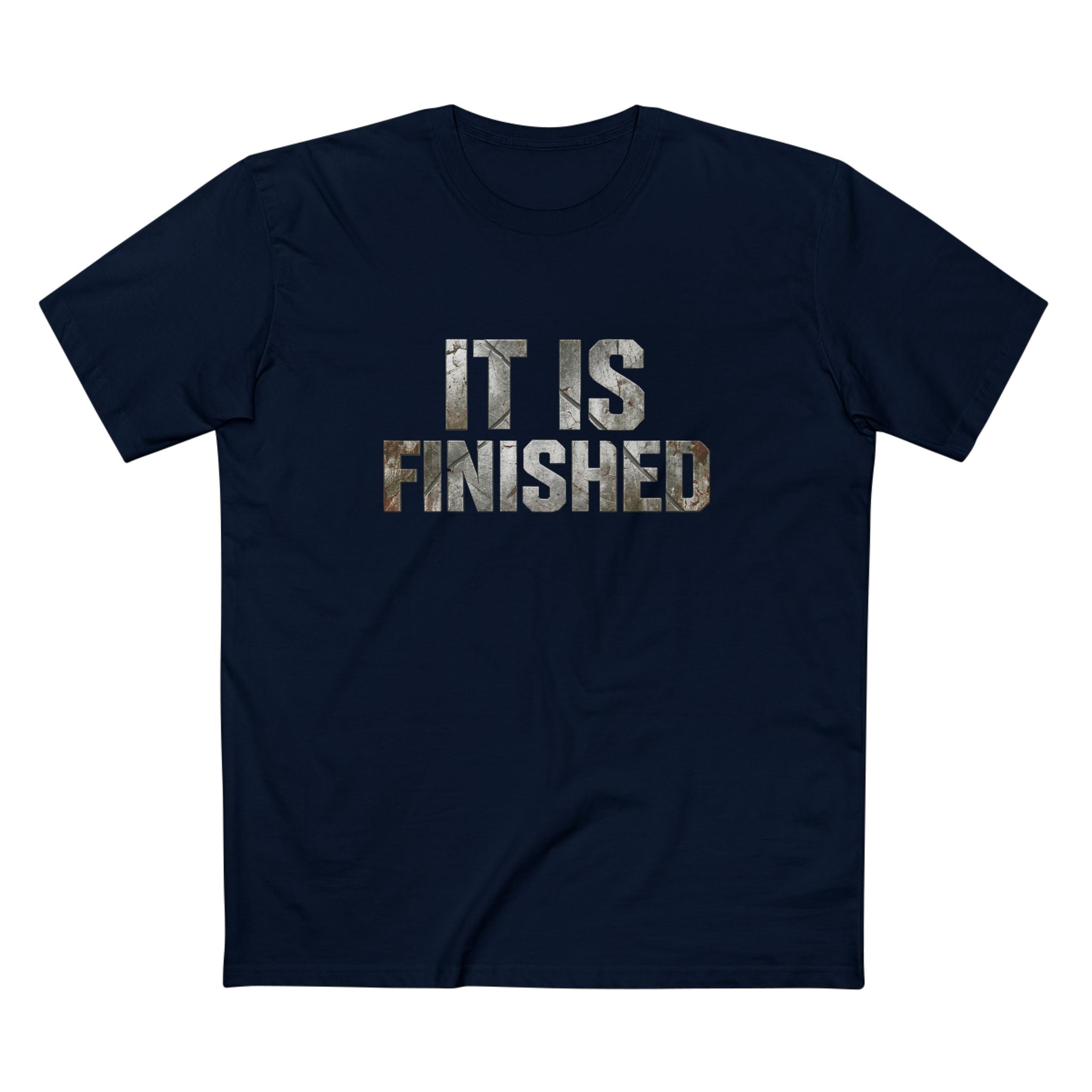 It Is Finished tee | Christian Scripture shirt, 1 Corinthians 9:27 back text