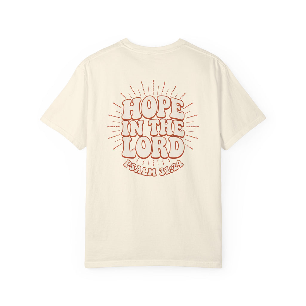 Hope In The Lord Shirt, Psalm 31 24 Christian T Shirt, Retro Bible Verse Tee, Comfort Colors Faith Shirt, Christian Gift