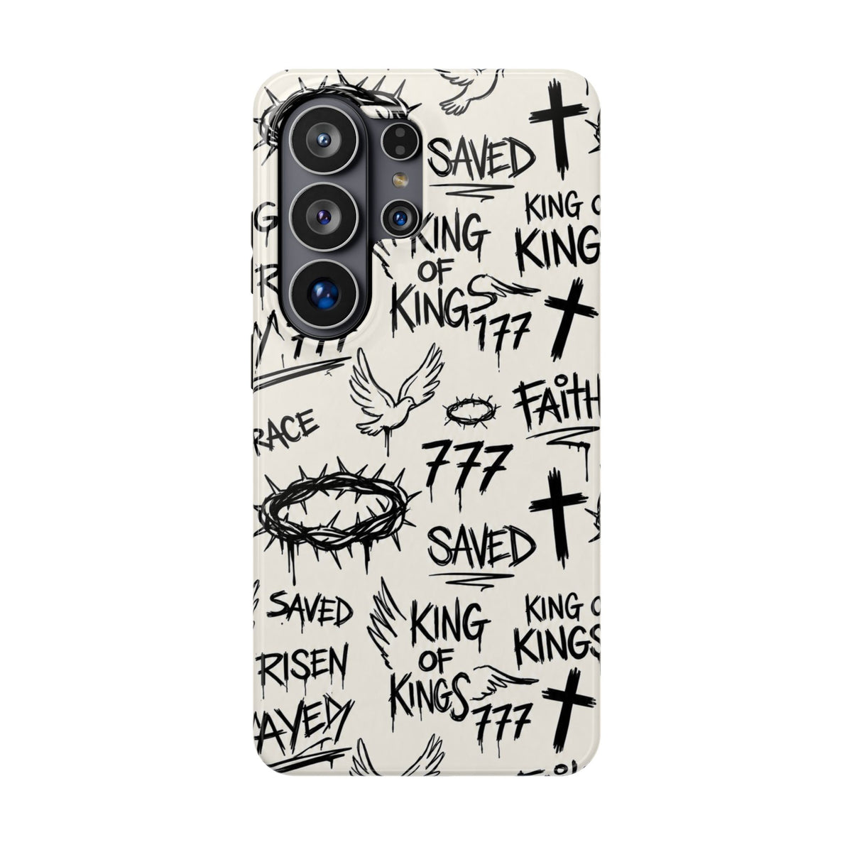Christian Graffiti Phone Case for Samsung Galaxy S26 Series | Saved & King of Kings