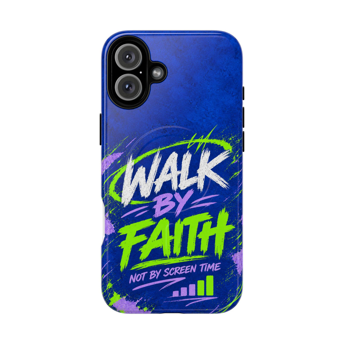 Walk by Faith Not by Screen Time Christian Tough Magnetic Phone Case