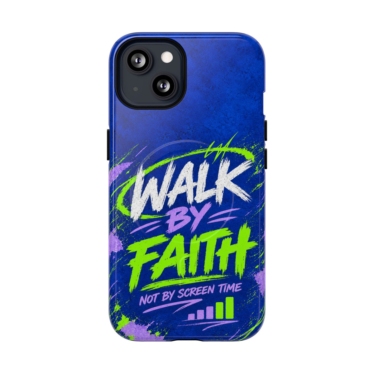 Walk by Faith Not by Screen Time Christian Tough Magnetic Phone Case