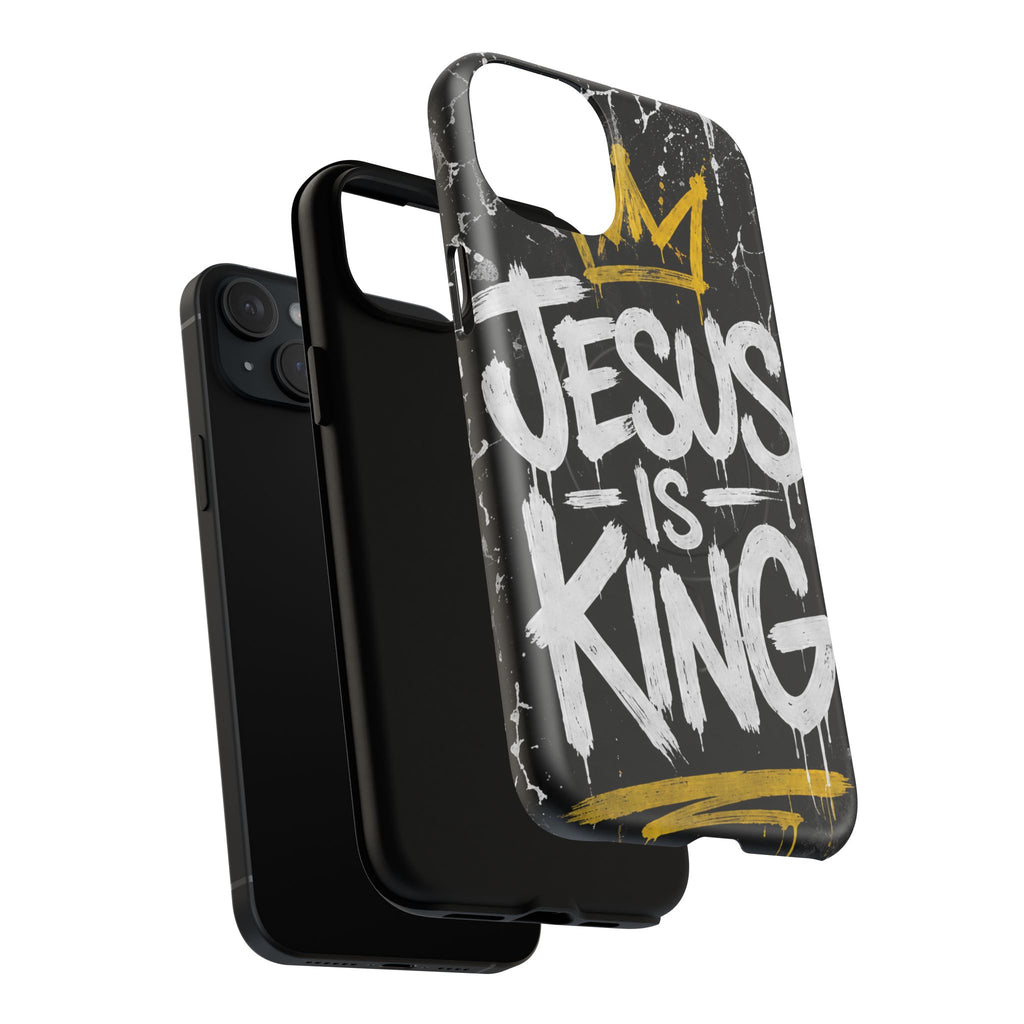 Jesus Is King Christian Graffiti Tough Magnetic Phone Case