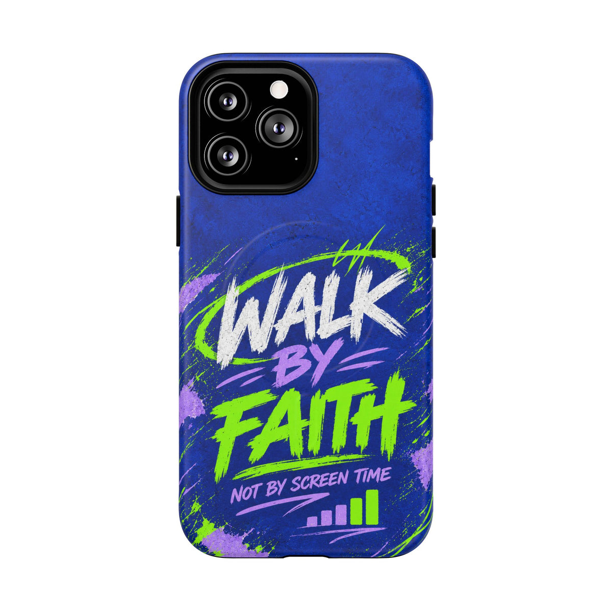 Walk by Faith Not by Screen Time Christian Tough Magnetic Phone Case