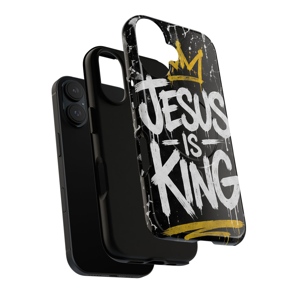 Jesus Is King Christian Graffiti Tough Magnetic Phone Case