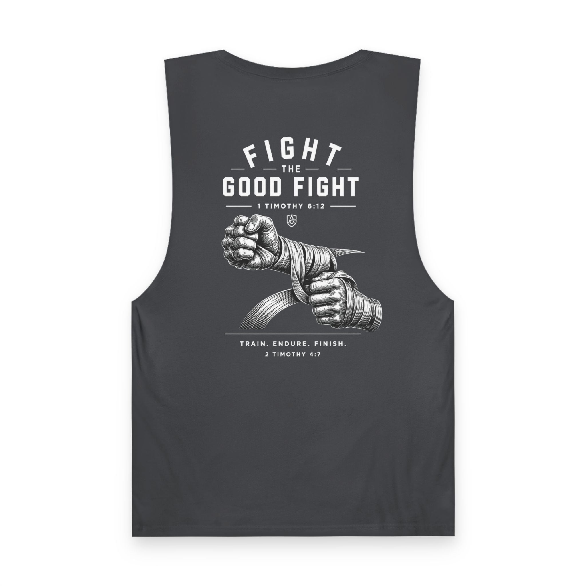 Good Fight Training Club Tank, Christian Gym Tank, 1 Timothy 6:12 Shirt, Faith Workout Shirt, Bible Verse Muscle Tank, Mens Activewear