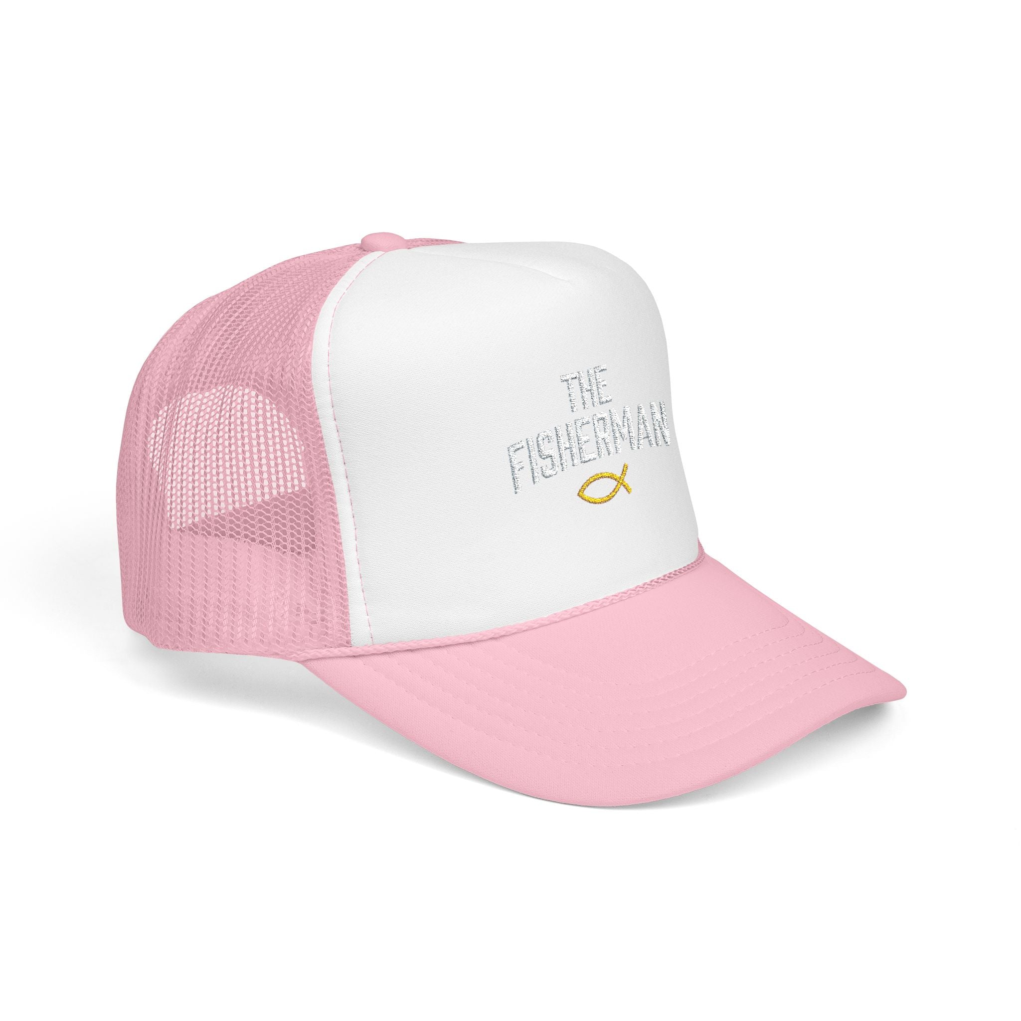 The Fisherman embroidered trucker hat | Fishing Christian Ichthys symbol