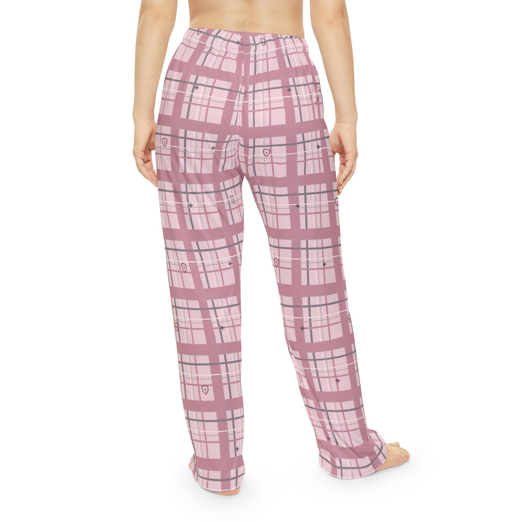 Rose Shield Plaid Christian Pajama Pants