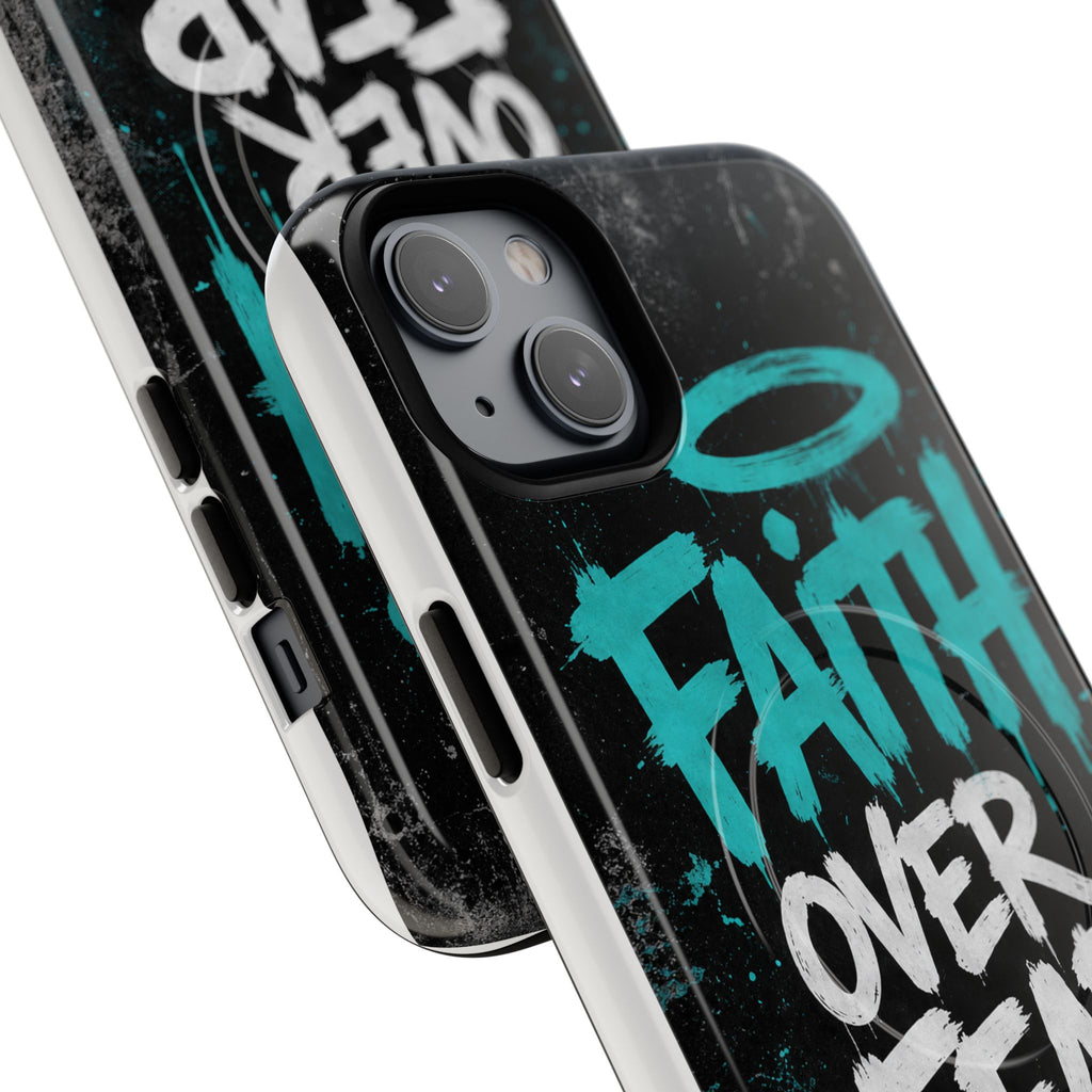 Faith Over Fear Christian Graffiti Tough Magnetic Phone Case