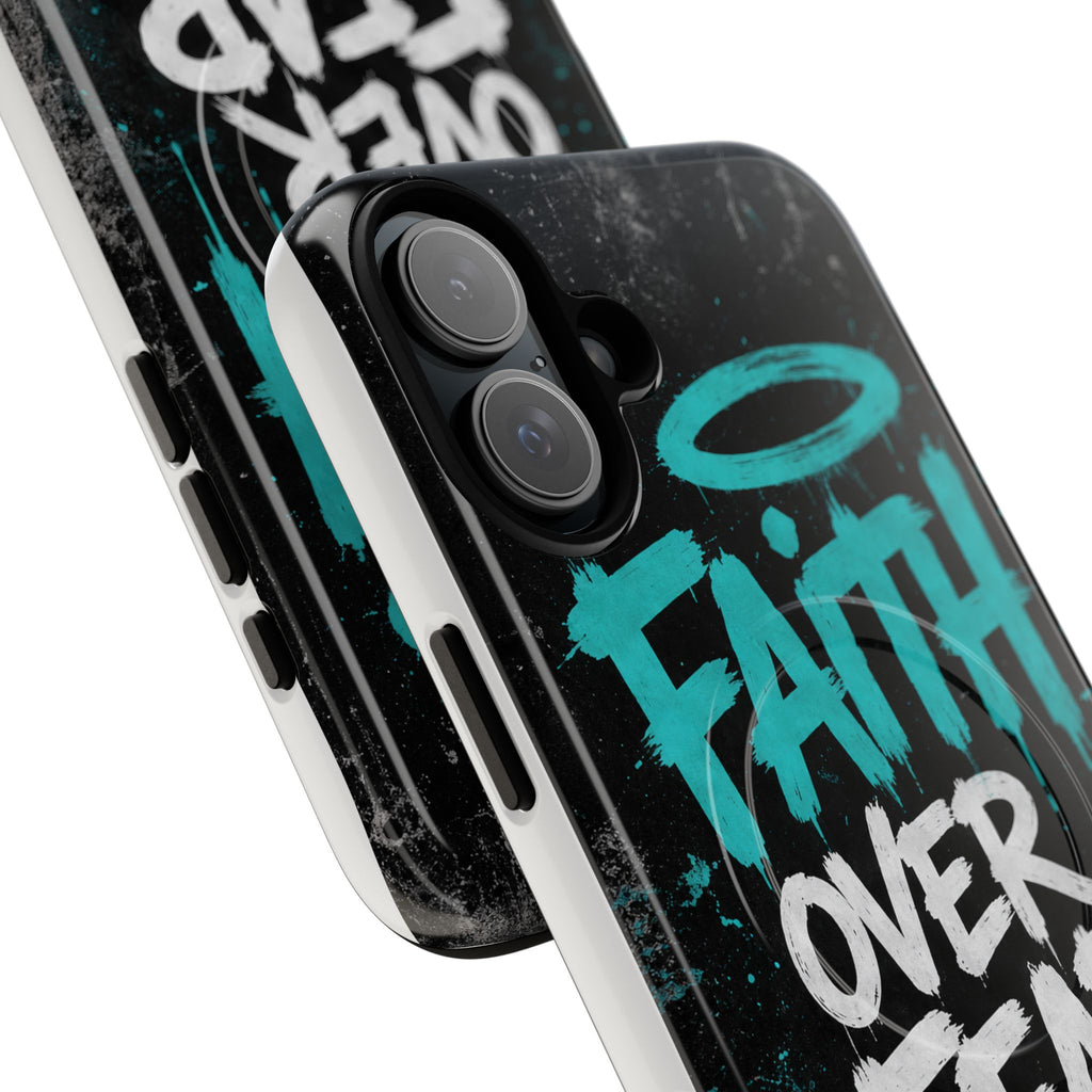 Faith Over Fear Christian Graffiti Tough Magnetic Phone Case