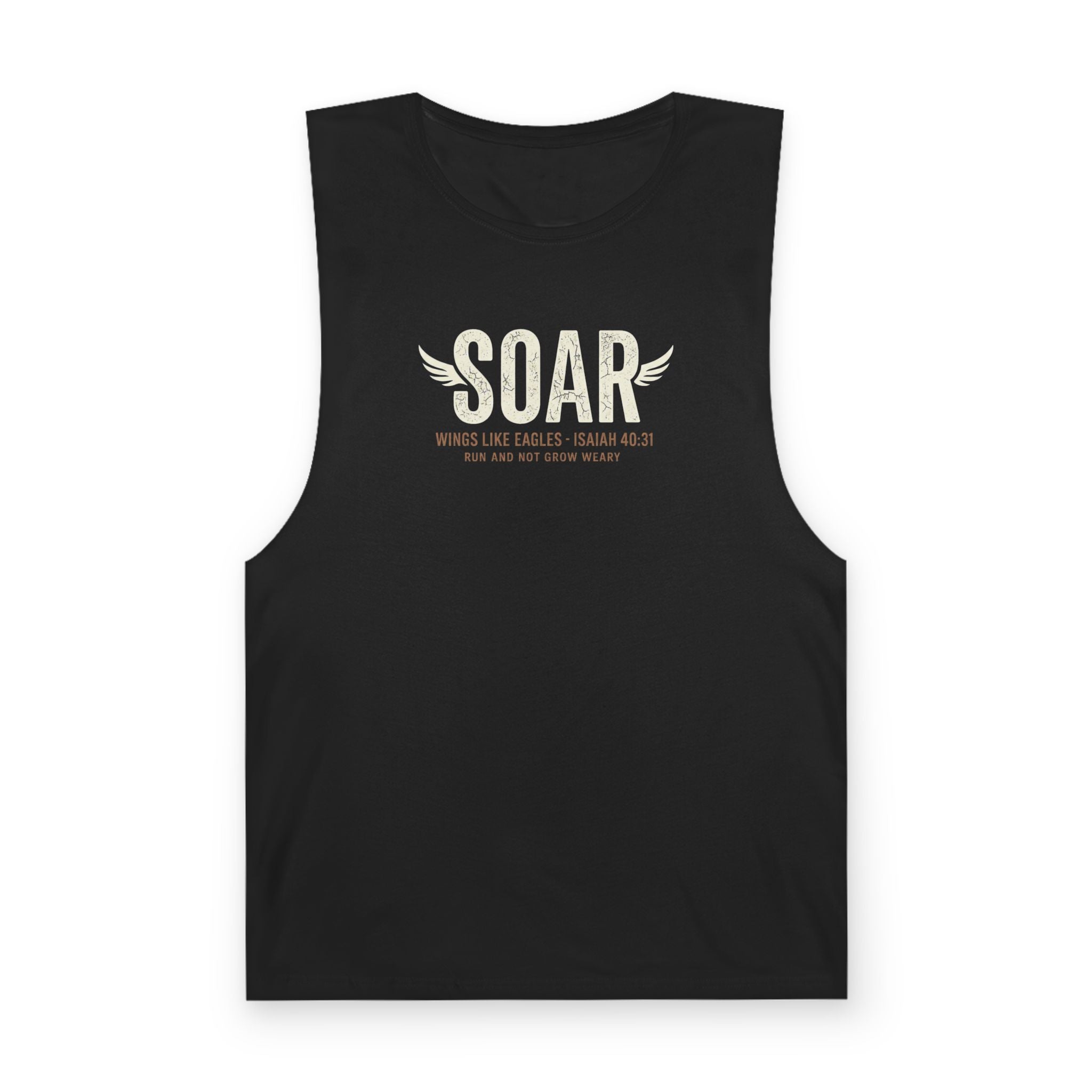 SOAR Isaiah 40:31 Tank Top, Wings Like Eagles Muscle Tank, Christian Workout Shirt, Faith Gym Apparel, Inspirational Unisex Tank