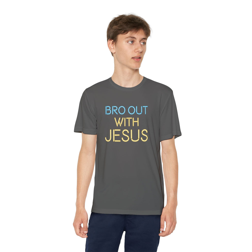 Bro Out With Jesus Youth Shirt, Funny Christian Tee for Boys, Youth Group Camp Shirt, Teen Faith Gift, Church Youth Ministry Top