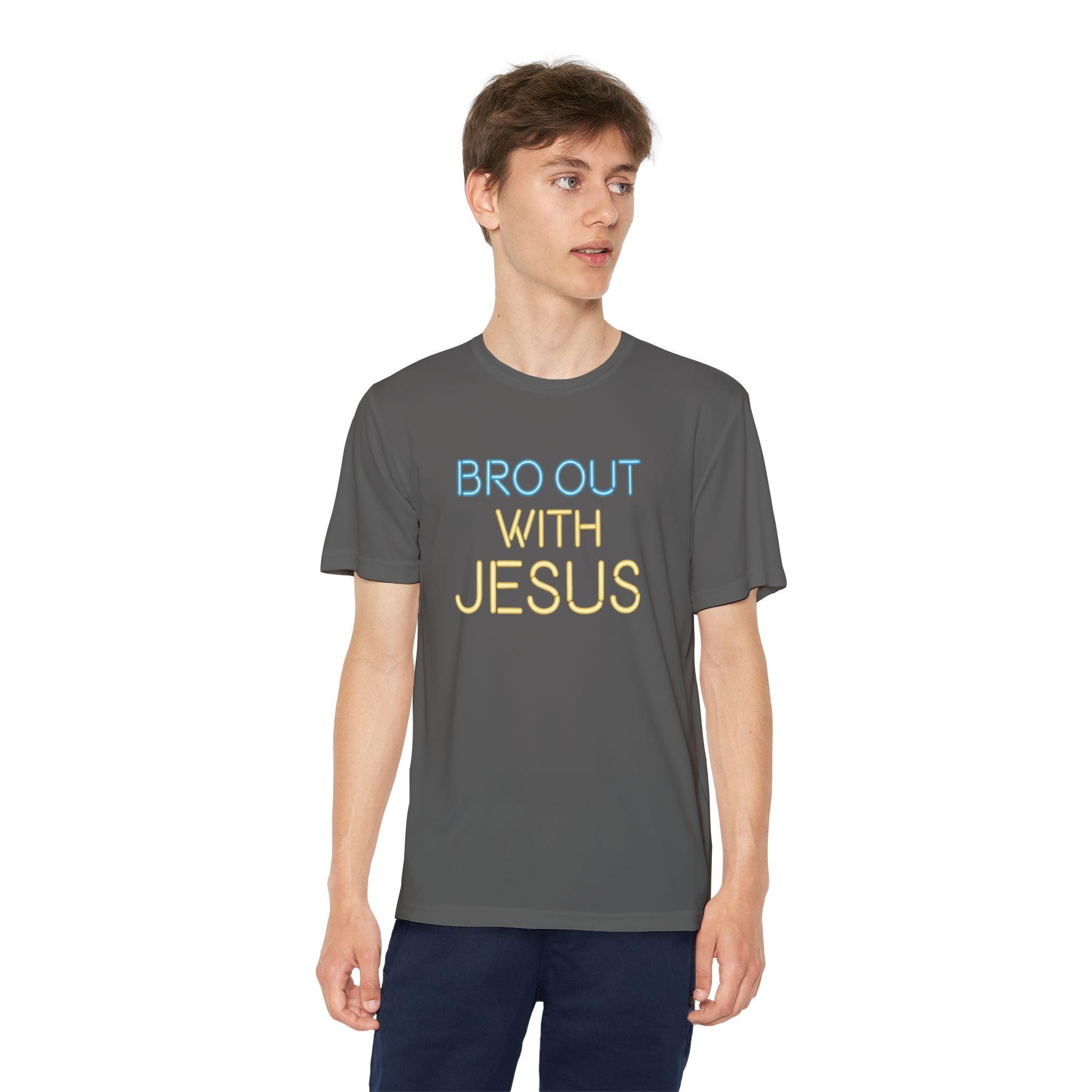 Bro Out With Jesus Youth Shirt, Funny Christian Tee for Boys, Youth Group Camp Shirt, Teen Faith Gift, Church Youth Ministry Top