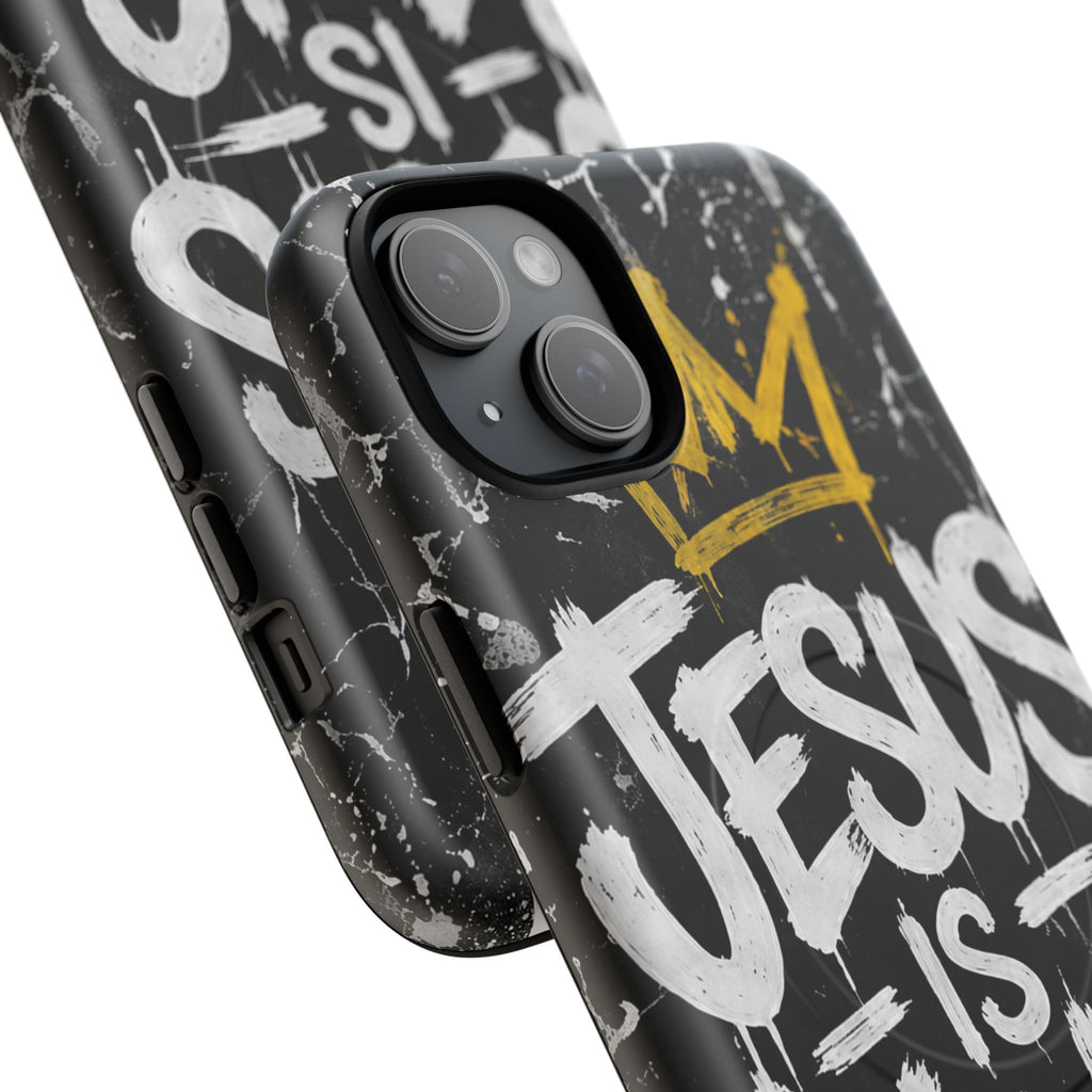 Jesus Is King Christian Graffiti Tough Magnetic Phone Case
