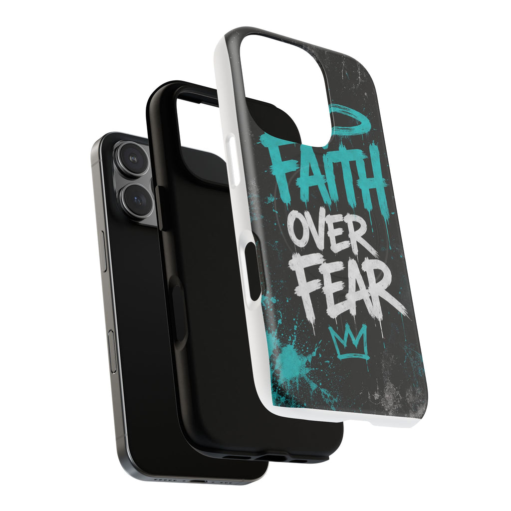 Faith Over Fear Christian Graffiti Tough Magnetic Phone Case