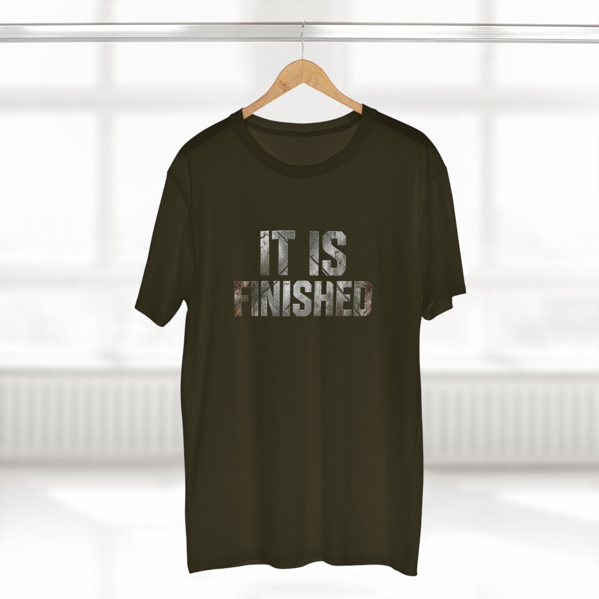 It Is Finished tee | Christian Scripture shirt, 1 Corinthians 9:27 back text