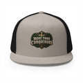 MORE THAN CONQUERORS Printed Christian 5-Panel Trucker Cap