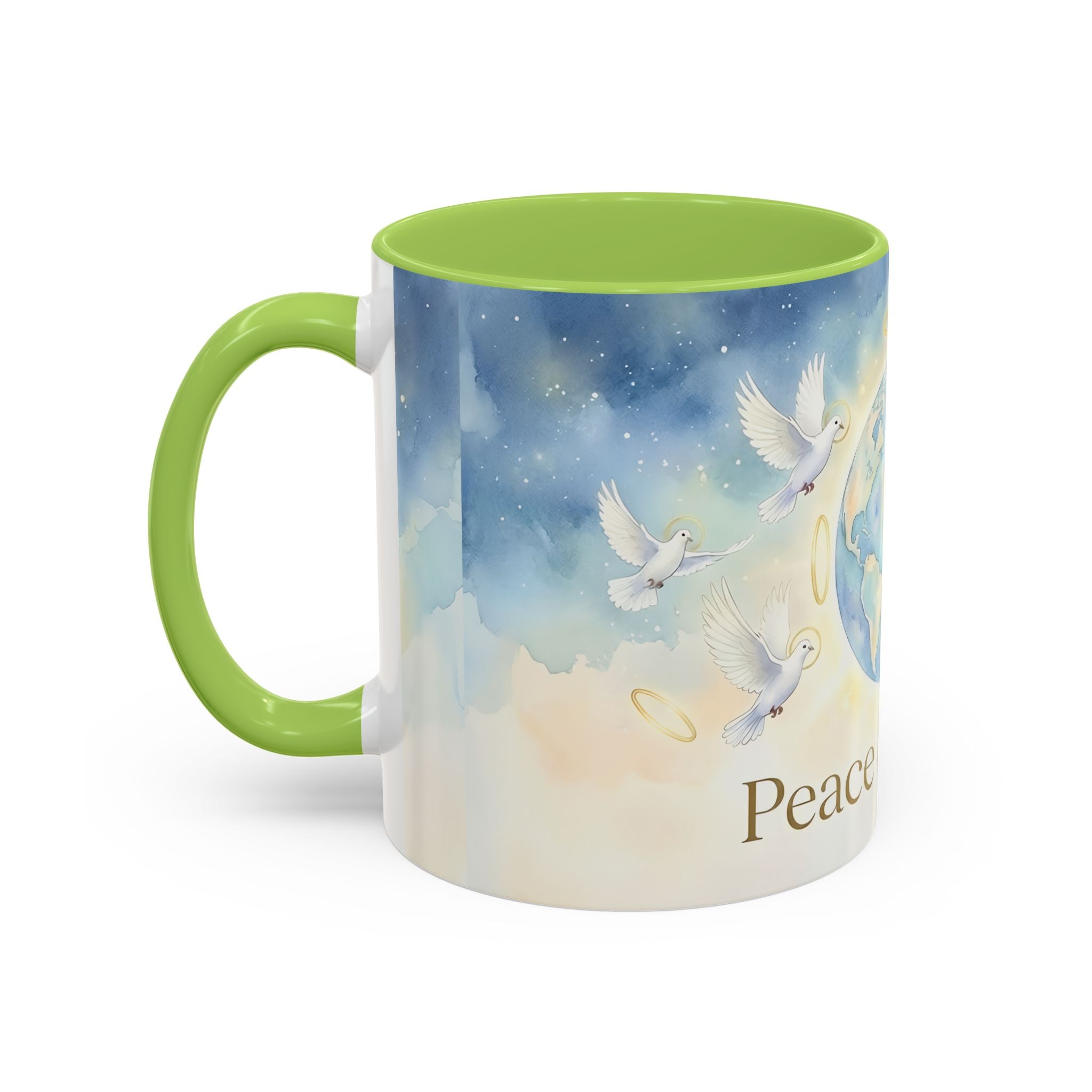 Peace on Earth Dove Globe mug | Accent Coffee Mug 11oz/15oz