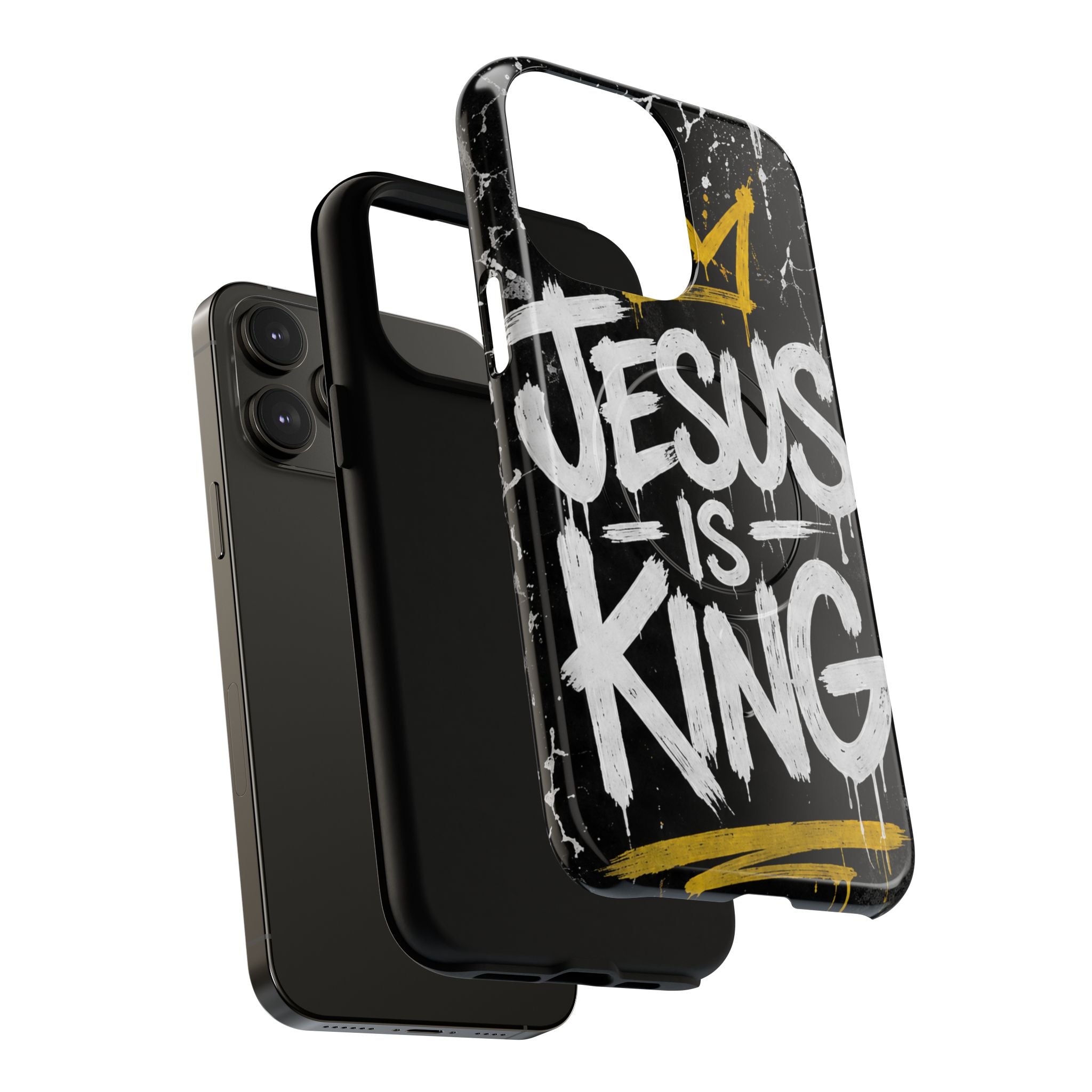 Jesus Is King Christian Graffiti Tough Magnetic Phone Case