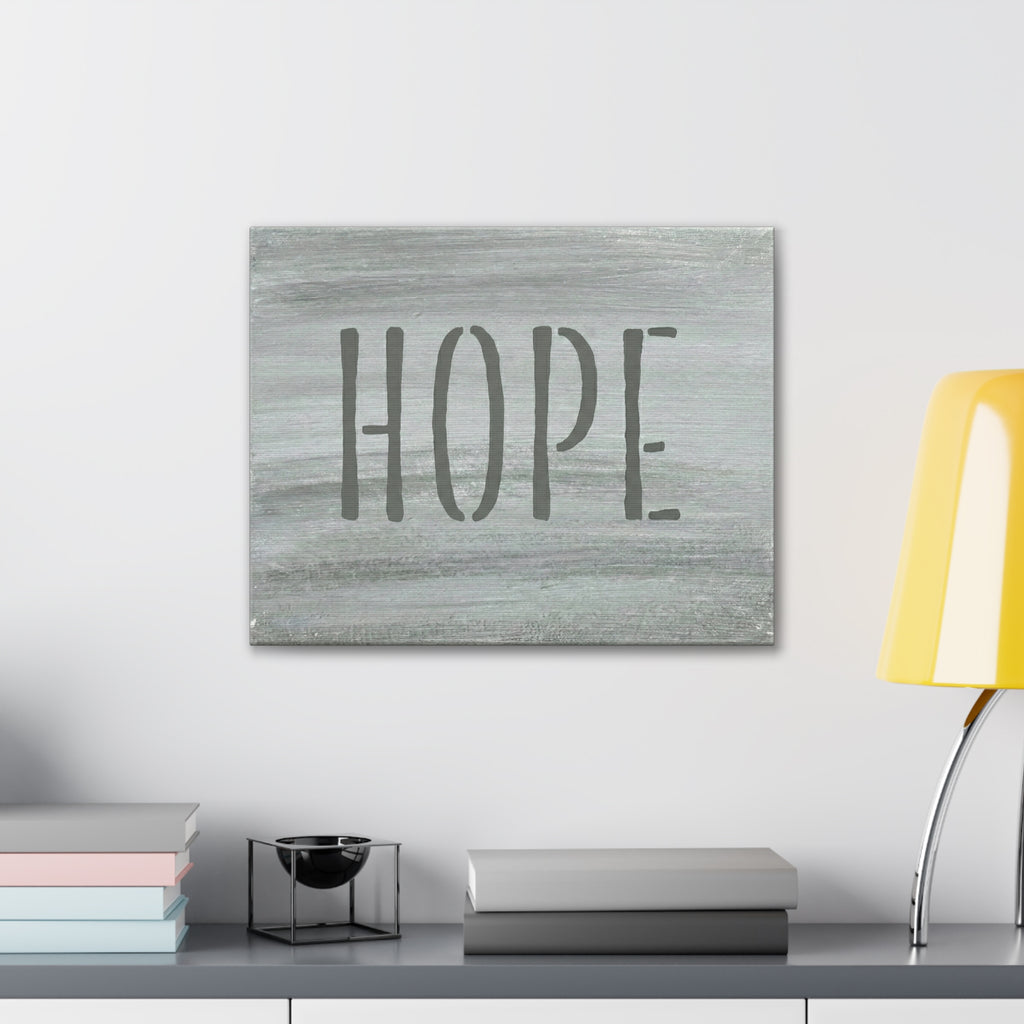 Hope Christian Canvas Wall Art | Minimalist Faith Quote Print | Modern Neutral Home Decor | 1 Thessalonians Inspired