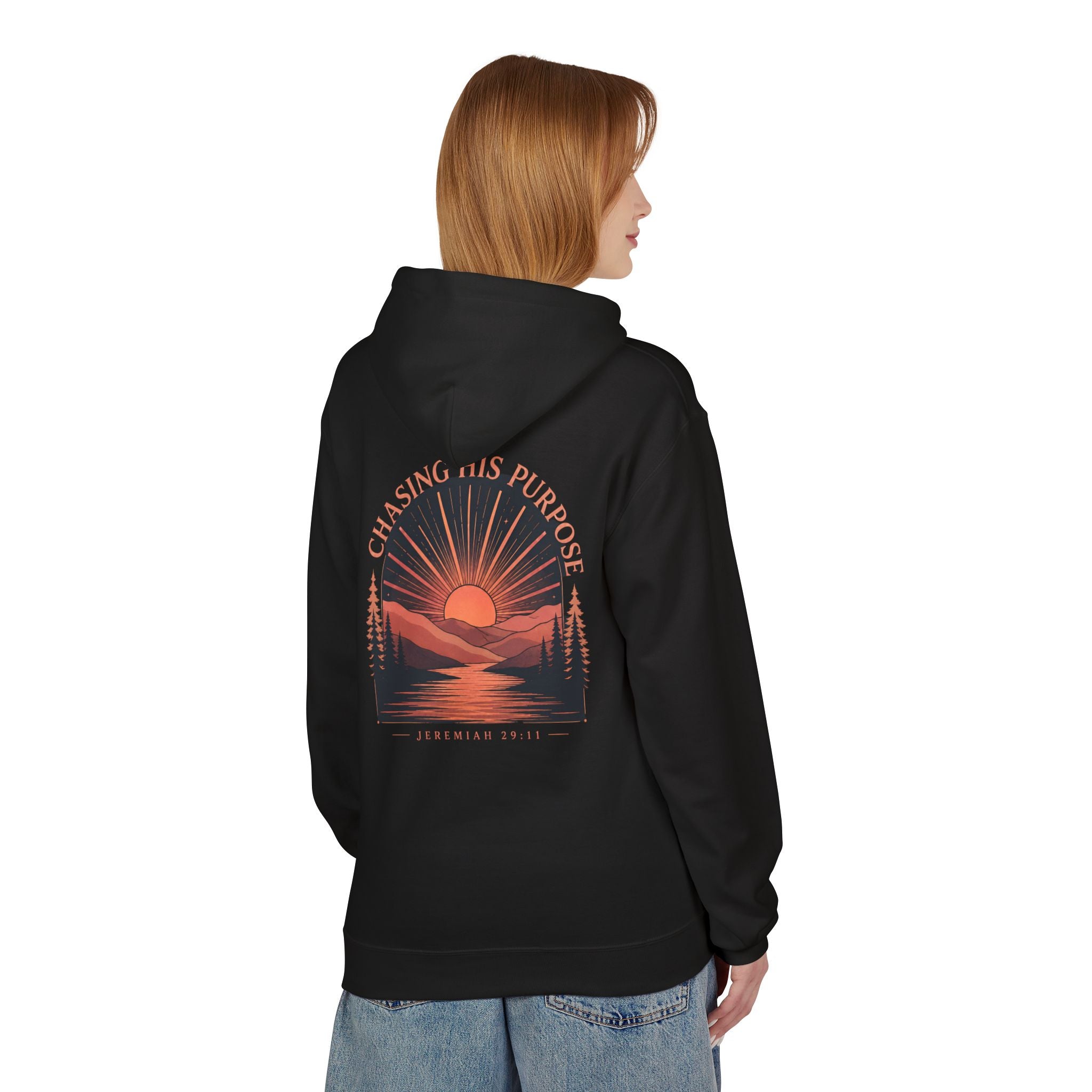 Chasing His Purpose Hoodie, Jeremiah 29:11 Hoodie, Christian Hoodie, Faith Based Sweatshirt, Christian Streetwear, Religious Gift